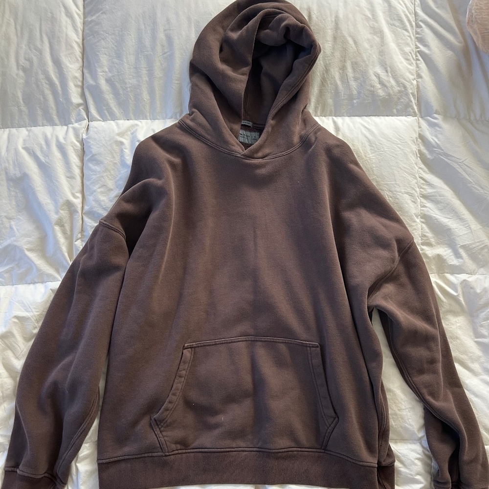 Abercrombie oversized brown hoodie size XL